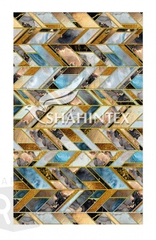 Коврик 60*98, Shahintex Silk Photoprint Витраж мраморный (09)
