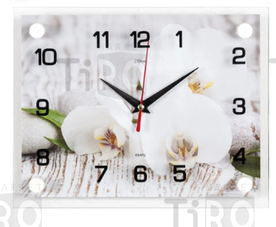 Часы настенные "Спа. Белые орхидеи"