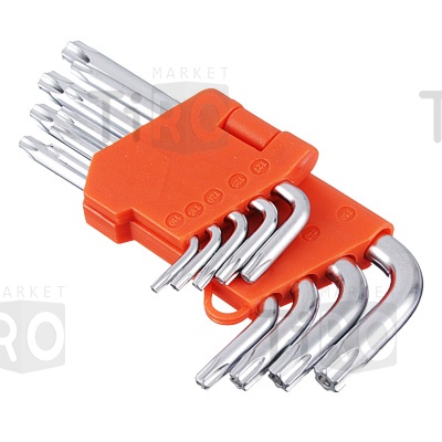 Набор ключей TORX 9шт (50*3мм-125*9мм) Ермак 657-023