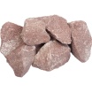 Камень для банных печей "Кварцит" малиновый, колотый, в коробке 20кг.