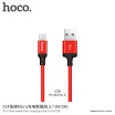 Кабель USB Hoco X14 Micro красно-черный 1м
