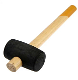 Киянка Тундра, деревянная рукоятка, черная резина, 50 мм, 340 г