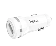 Автомобильное зарядное устройство Hoco Z27A, быстрая зарядка (QC 3.0) 1USB, цвет белый