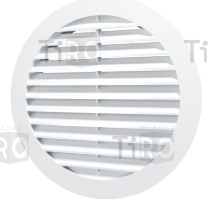 Решетка вентиляционная ЭРА Group 12РКН, D-150 с фланцем белая