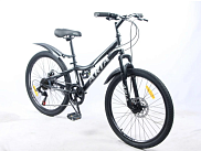 Велосипед 24" Aria MS242D-BS, черный/серебристый