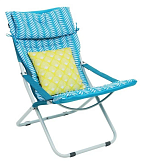 Кресло-шезлонг с матрасом и декоративной подушкой (HHK6/T бирюзовый) до 100 кг