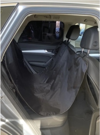 Гамак для перевозки живот на заднее сиденье авто, АГфаст, размер 220*150, с фастексом, стеганный, черный