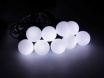 Гирлянда электрическая LED, "Шар" белый, 8 штук, d-6см, 2м, свет шапмпань