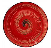 Тарелка керамическая красная 25,5*25,5