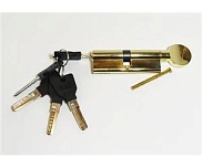 Сердцевина LC Z-100P-100-G, 100мм (50/50) 5-перфорированный ключ кл-кл, латунь