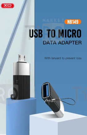 Адаптер XO NB149-G, (USB 2.0-Micro) черный