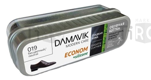 Губка обувная Damavik с пропиткой Econom, черная