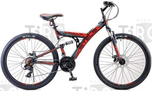 Велосипед Stels Focus MD 21-sp 27,5", V010 (19" Серый/неоновый-красный)