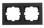 Рамка Lezard Vesna 742-4200-147, 2-ая горизонтальная черный бархат
