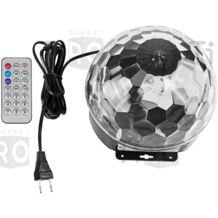 Светодиодный диско - шар 1626 от 220V, МР3, USB, флешка, пульт, встроенный аккумулятор