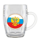 Кружка для пива 500мл. Герб на флаге, 1002-Д