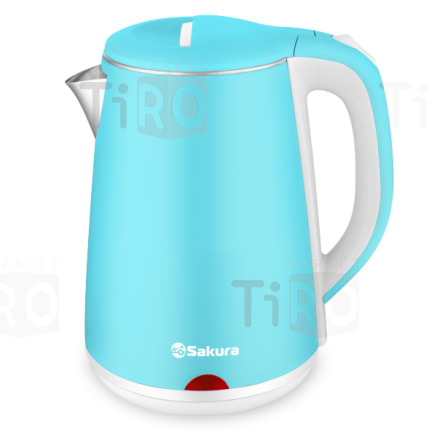 Чайник 2,2л, Sakura SA-2150WBL голубой+молочный