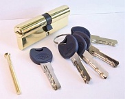 Сердцевина LC Z-100P-80-G 80мм (40/40) 5-перфорированный ключ, кл-кл, латунь