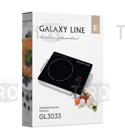 Плита Galaxy GL-3033, инфракрасная 2000 Вт, 4 режима