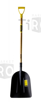 Лопата совковая снегоуборочная с деревянным черенком и ручкой 960мм, Zinler (ЛССЧ3р)
