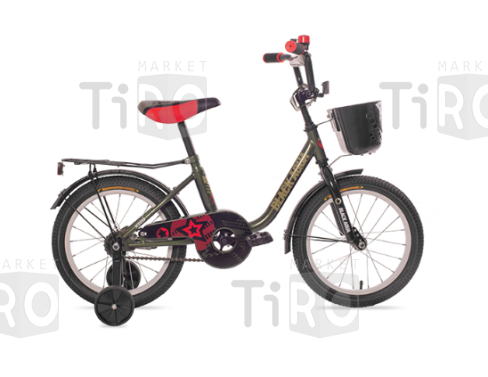 Велосипед BlackAqua 1604, DK-1604 с корзиной, хаки