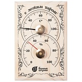 Термометр с гигрометром Банная станция 18*12*2,5см  для бани и сауны