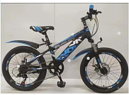 Велосипед 26" Rook MS265D-BK/BU, черный/синий