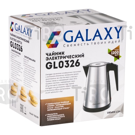 Чайник 1.7л, Galaxy GL-0326 дисковый 2000Вт