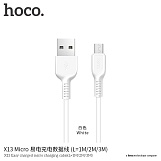 Кабель USB Hoco X13 Easy Micro белый 1м