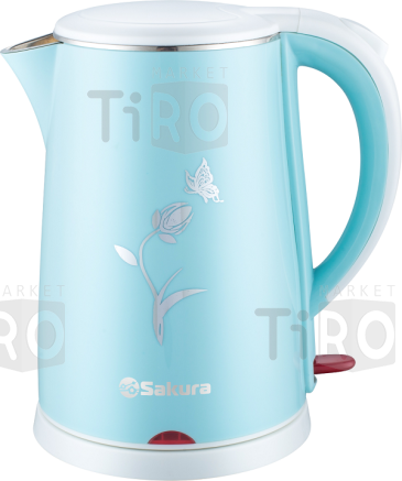 Чайник 1,8л, Sakura SA-2159WBL голубой/белый