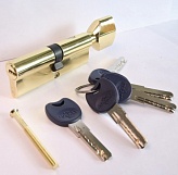 Сердцевина LC Z-100P-80-V-G 80мм (40/40) 5-перфорированный ключ, кл-верт, латунь