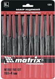 Надфиль набор 160*4мм орезиненные ручки 10 штук Matrix 15818