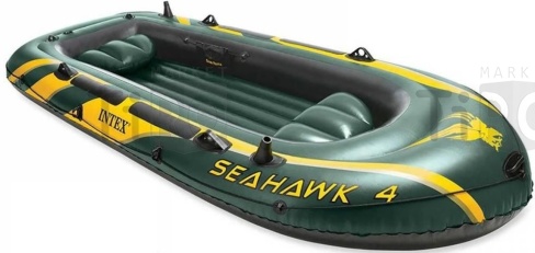 Лодка Seahawk Intex 68350, четырехместная