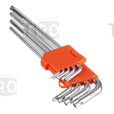 Набор ключей профиль 9 предметов Ермак Torx T10 - T50, длина 95 - 220мм