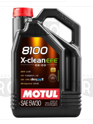 Синтетическое масло Motul 8100 X-Clean EFE 5w30, 100% Synthetic 5 литров