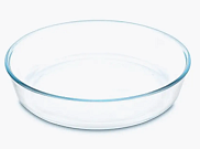 Форма для запекания стеклянная, круглая 1,5л 26,5х3,6см, PL14