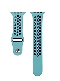 Ремешок Watch Series 42/44мм силиконовый (перфорированный) мятно-черный
