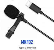 Микрофон XO MKF02 клипса (кабель 2 м, разъём TYPE-C)
