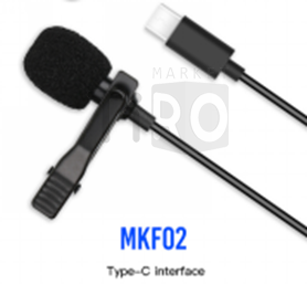Микрофон XO MKF02 клипса (кабель 2 м, разъём TYPE-C)
