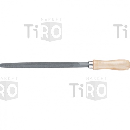 Напильник трехгранный 200 мм с деревянной ручкой