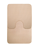 Набор ковриков для ванной комнаты и туалета 50*85см, 50*52см, 001-beige