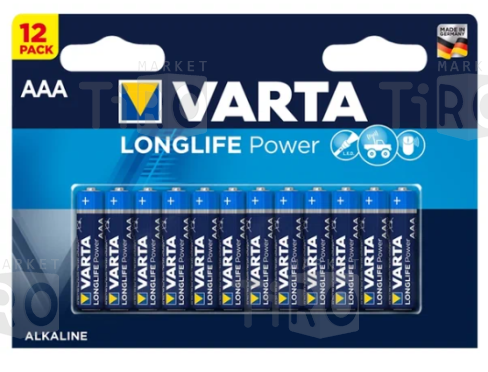 Батарейка Varta LongLife Power AAA 8BL+4 (блистер 12 шт) мизинчиковые