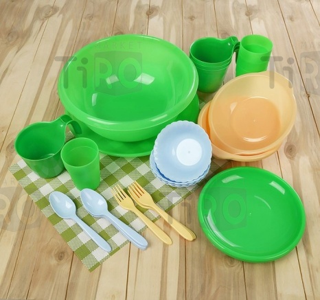 Набор посуды для пикника Выходные АП183, 30 предметов