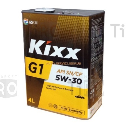 Масло синтетическое Kixx Synthetic G1 5w30 SN Plus бензин 4 литра
