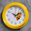 Часы настенные круг d=21см, корпус желтый "Пчелка" "Рубин" 