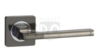 Ручка дверная раздельная квадратное основание Lockly К-10 SN/CP, никель/хром