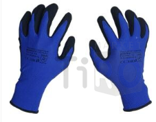 Перчатки нейлон с нитриловым покрытием, цвет голубой, Россия