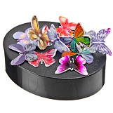 Сувенир скульптура магнитная "В форме бабочки", 12 элементов + подставка магнит, пластик/металл 9*7*2см