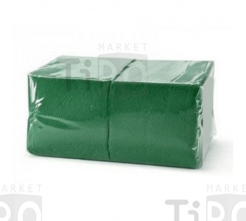 Салфетки бумажные 1 слой, 400л, 24*24см, интенсив, зеленые Svezhinsky 1