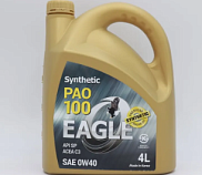 Масло бензиновое Eagle PAO-100 Synthetic 0W40 API SP, 4L